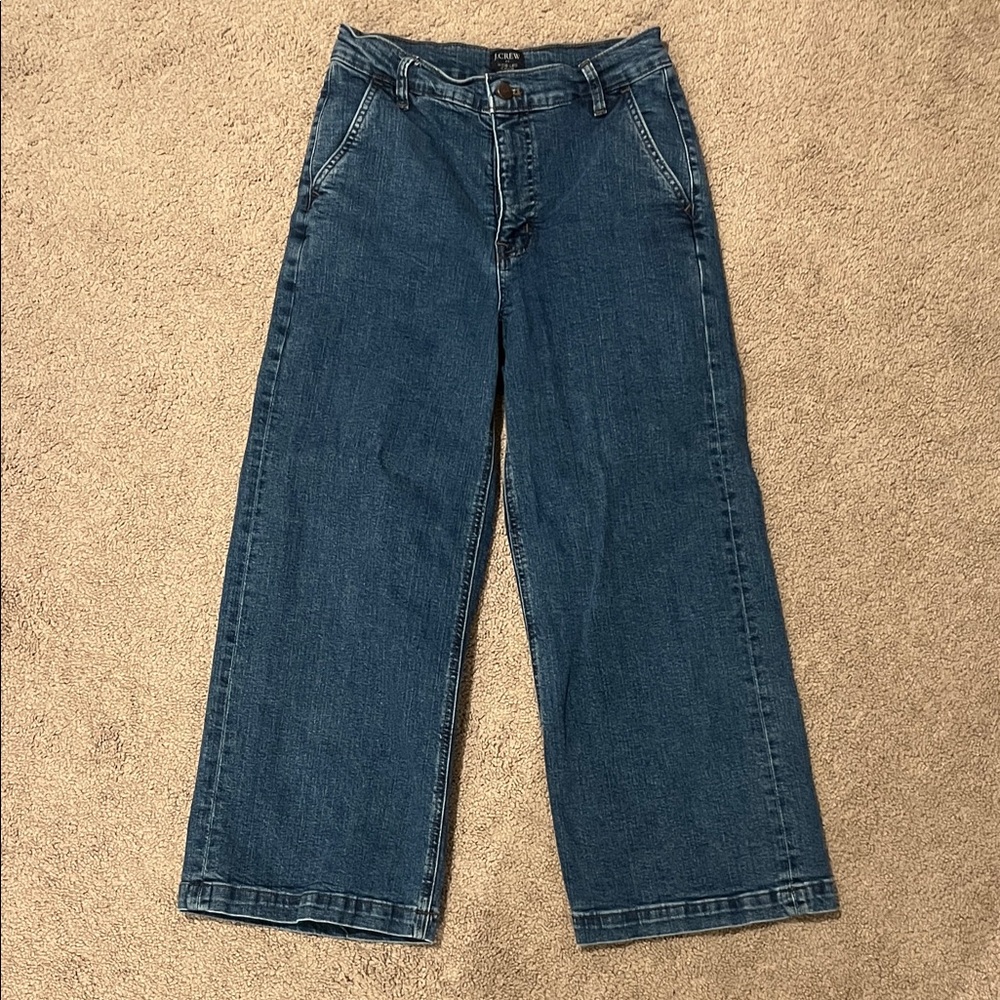 J. Crew Dark Blue Wide Leg Jeans